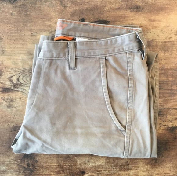 Dockers, Slim Tapered, Alpha Chino Pants, Size 33x34, Tan/Brown - Picture 1 of 5